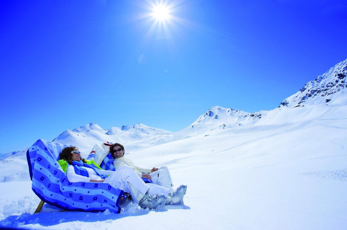 Skifahrer auf der Piste